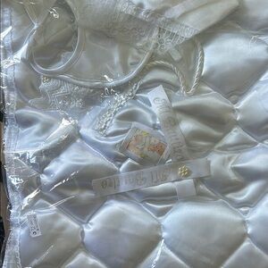 Elegant White Satin Baby Blanket